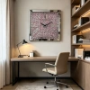 Square Roman pink diamond-decorated square acrylic wall clock handicrafts are suitable for placing in the living room or study, adding a touch of elegance to the wall details Picture